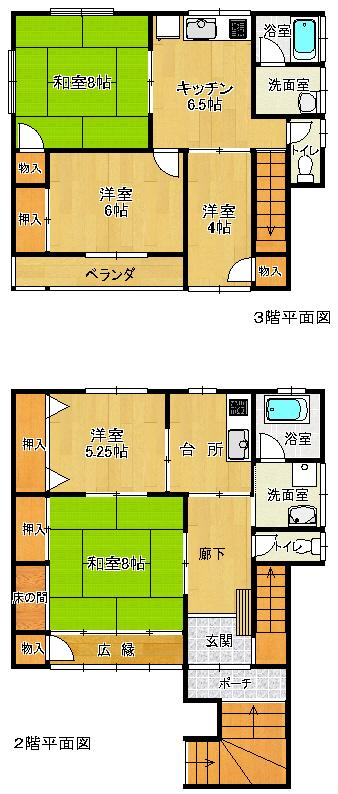Floor plan. 14.5 million yen, 5DDKK, Land area 158.44 sq m , Building area 167.25 sq m
