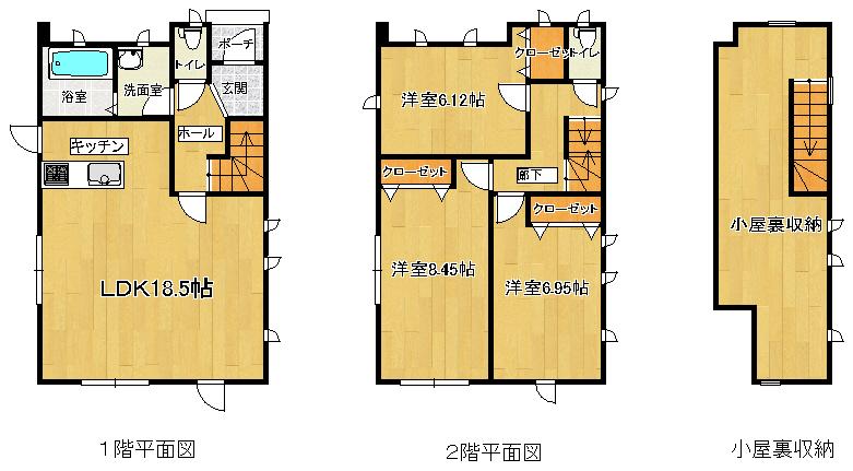 Floor plan. 18,800,000 yen, 3LDK, Land area 151.89 sq m , Building area 90.26 sq m
