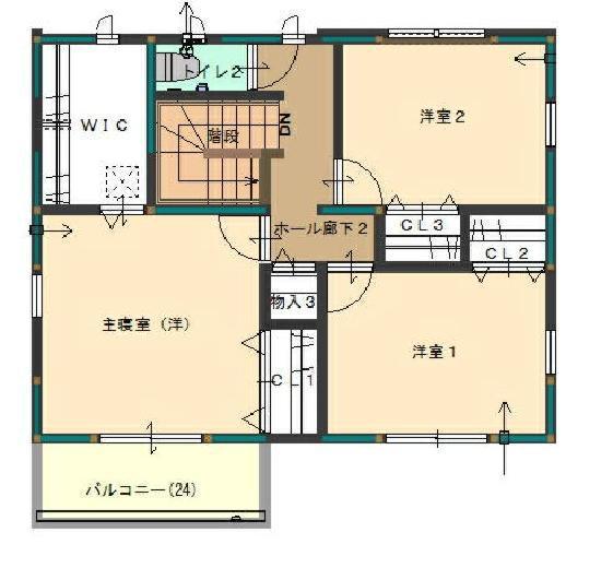 Floor plan. 31.5 million yen, 4LDK, Land area 201.26 sq m , Building area 111.79 sq m