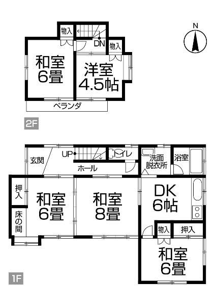Floor plan. 11.1 million yen, 5DK, Land area 204.95 sq m , Housing Performance improvement in the building area 90.25 sq m water around exchange