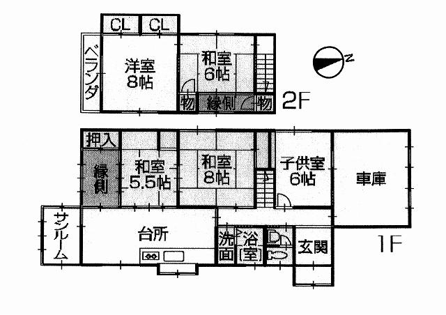 Floor plan. 6.2 million yen, 5LDK, Land area 200.95 sq m , Building area 123.38 sq m