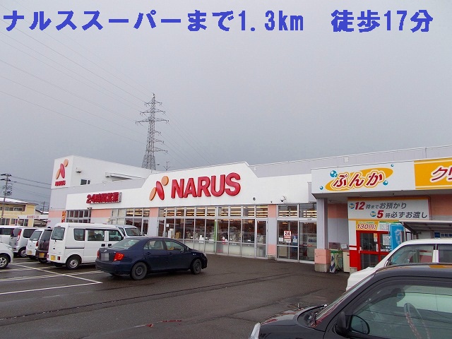 Supermarket. Narusu 1300m until the super (super)