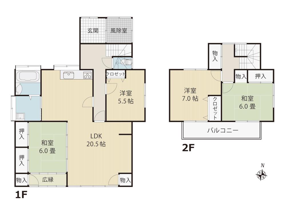 Floor plan. 13,980,000 yen, 4LDK, Land area 263 sq m , Building area 116.62 sq m