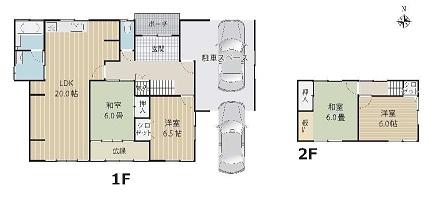 Floor plan. 13,980,000 yen, 4LDK, Land area 238 sq m , Building area 110.15 sq m