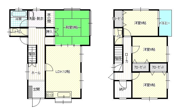 Floor plan. 8.5 million yen, 5LDK, Land area 231.14 sq m , It is a building area of ​​105.16 sq m schematic