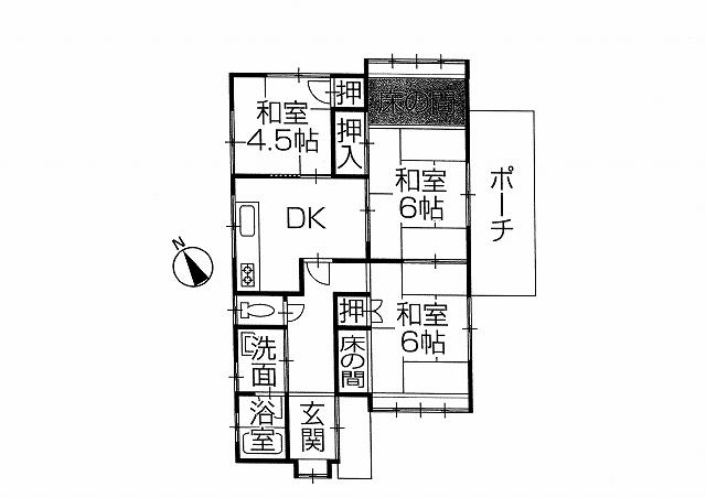 Floor plan. 8 million yen, 3DK, Land area 183 sq m , Building area 59.9 sq m