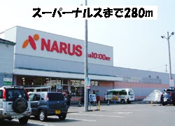 Supermarket. 280m to Super Narusu (Super)