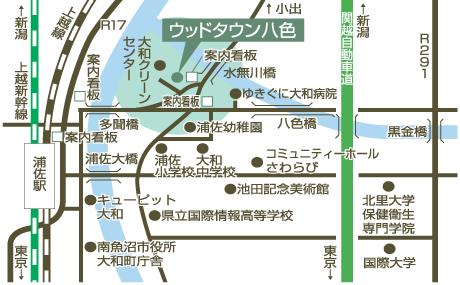 Local guide map. Arrive in about 2 minutes if the car If all goes according to guidance signboard from Urasa Station / Local guide map