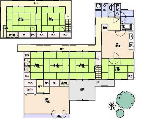 Floor plan. 27,900,000 yen, 7LDK, Land area 588.79 sq m , Building area 194.21 sq m
