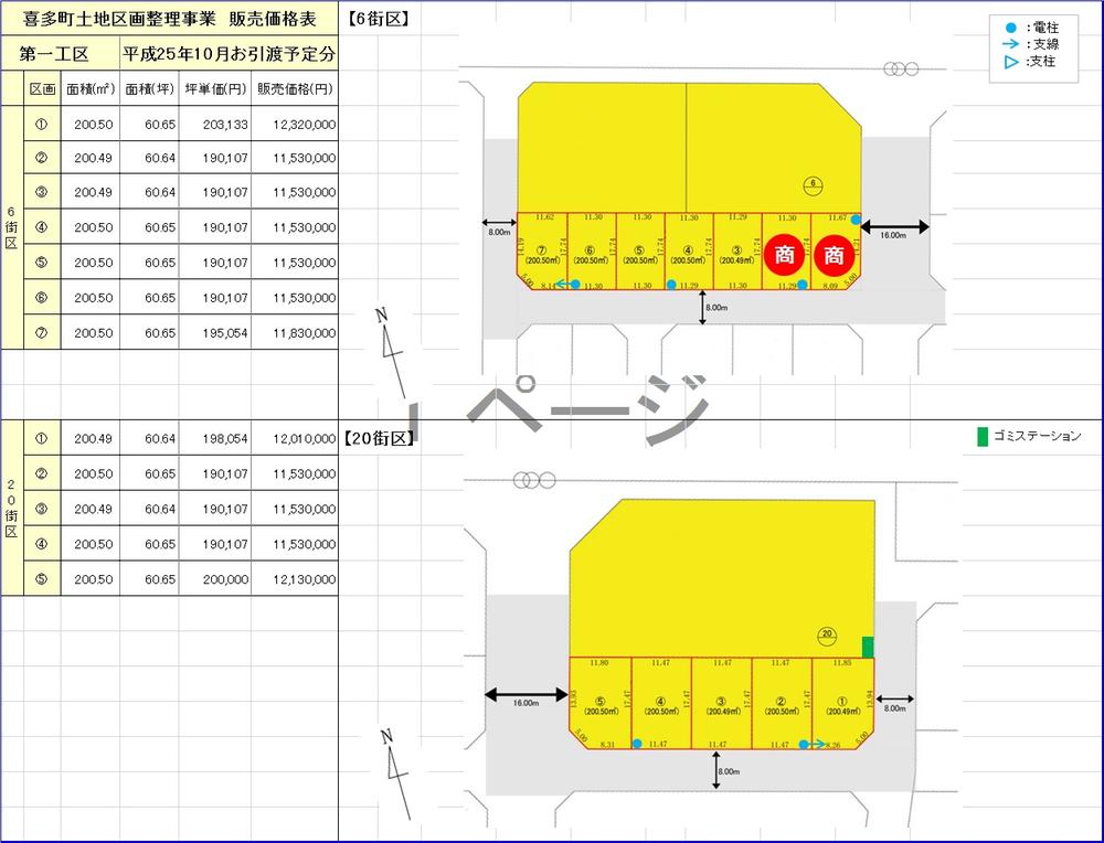 Construction completion expected view.  [The first Industrial Zone] 2013 October delivery schedule (6 districts, 20 city blocks)