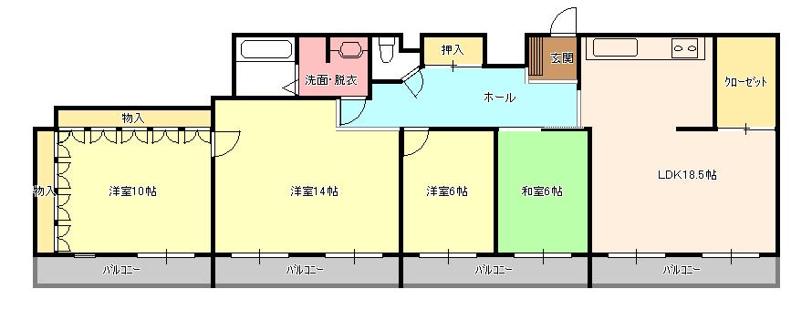 Floor plan. 4LDK + S (storeroom), Price 7 million yen, Footprint 113.94 sq m