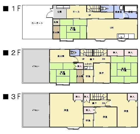 Floor plan. 22 million yen, 6LDK + S (storeroom), Land area 232.65 sq m , Building area 164.78 sq m