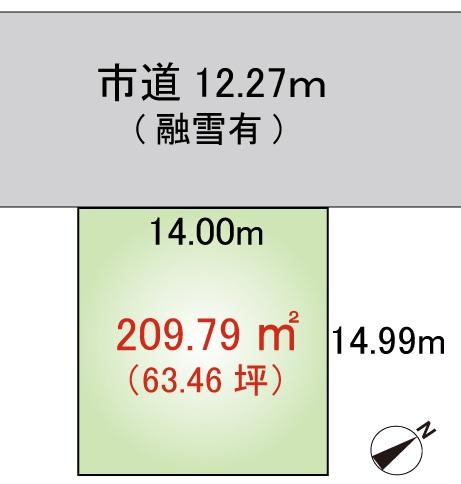 Compartment figure. Land price 12 million yen, Land area 209.79 sq m