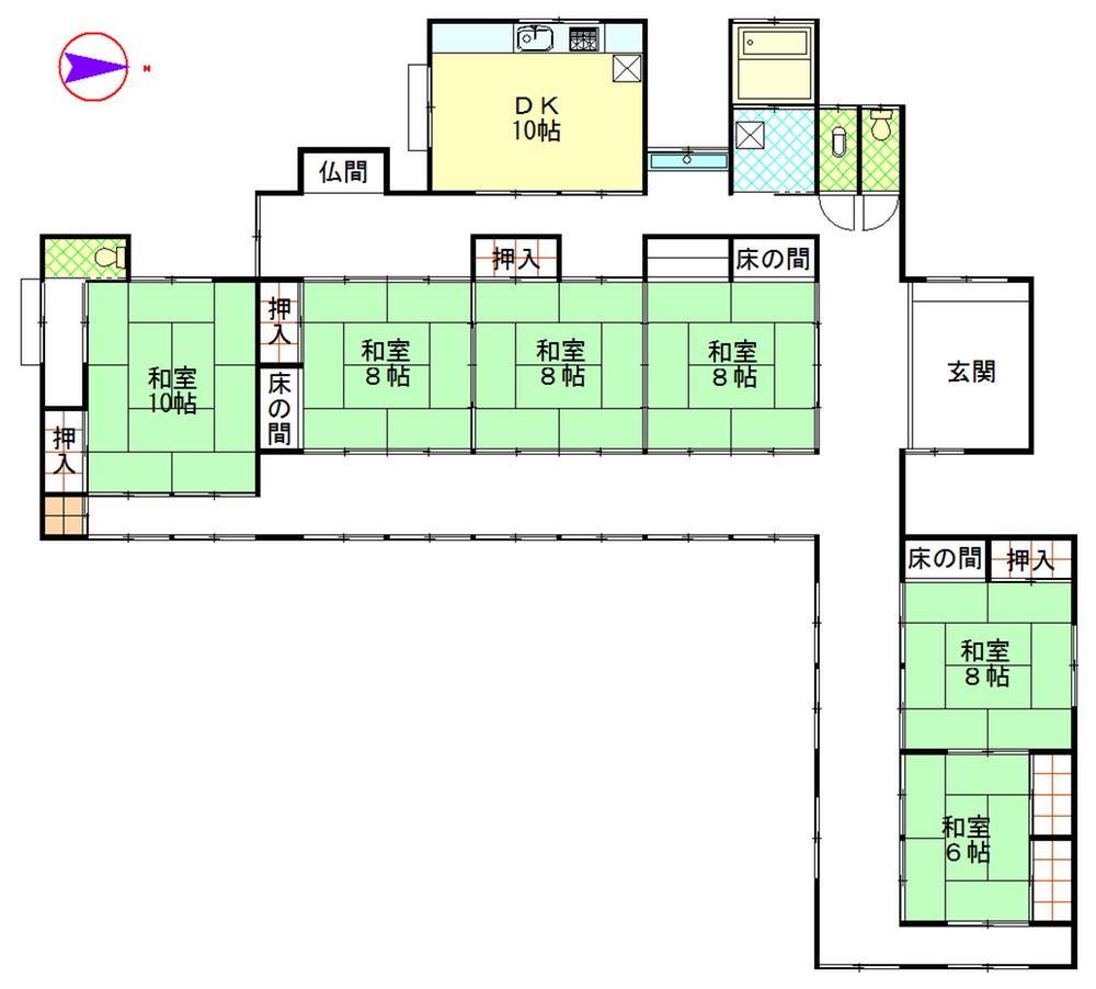 Floor plan. 18.5 million yen, 6DK, Land area 991.73 sq m , Building area 214.57 sq m