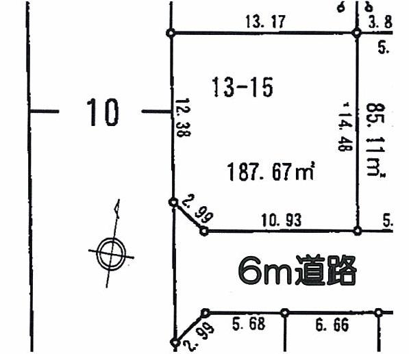 Compartment figure. Land price 12,573,000 yen, Land area 187.67 sq m