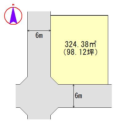 Compartment figure. Land price 11.5 million yen, Land area 324.38 sq m