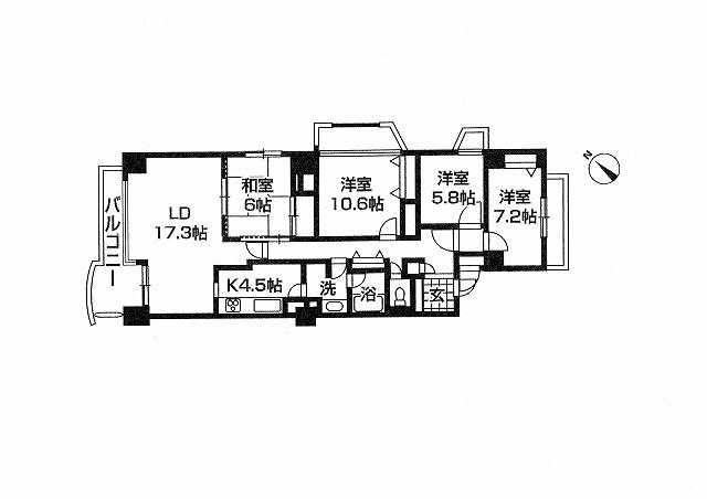 Floor plan. 4LDK, Price 24 million yen, Footprint 116.52 sq m , Balcony area 14.56 sq m
