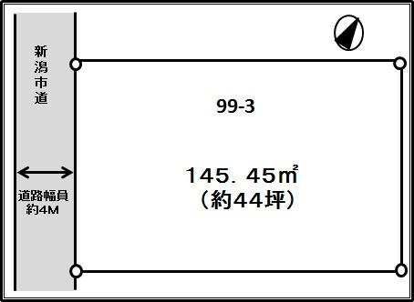 Compartment figure. Land price 16.8 million yen, Land area 145.45 sq m