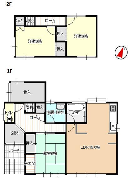 Floor plan. 16,480,000 yen, 3LDK, Land area 155.44 sq m , Building area 85.28 sq m