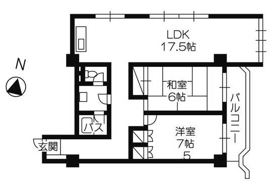 Floor plan. 2LDK, Price 9.2 million yen, Occupied area 82.84 sq m , Balcony area 6.85 sq m