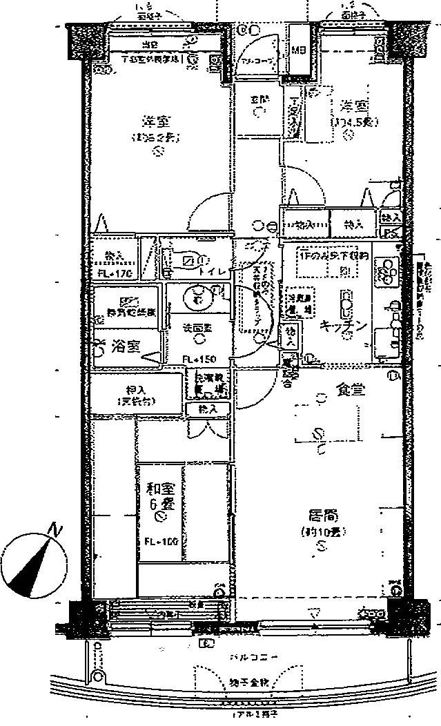 Floor plan. 3LDK, Price 15 million yen, Occupied area 69.38 sq m , Balcony area 8.37 sq m