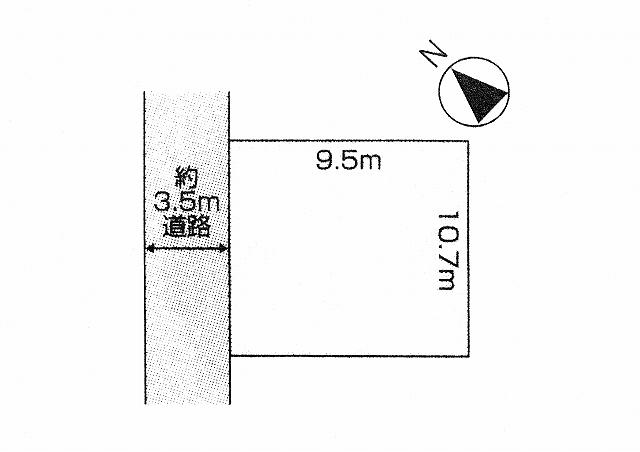 Compartment figure. Land price 7.5 million yen, Land area 101.57 sq m