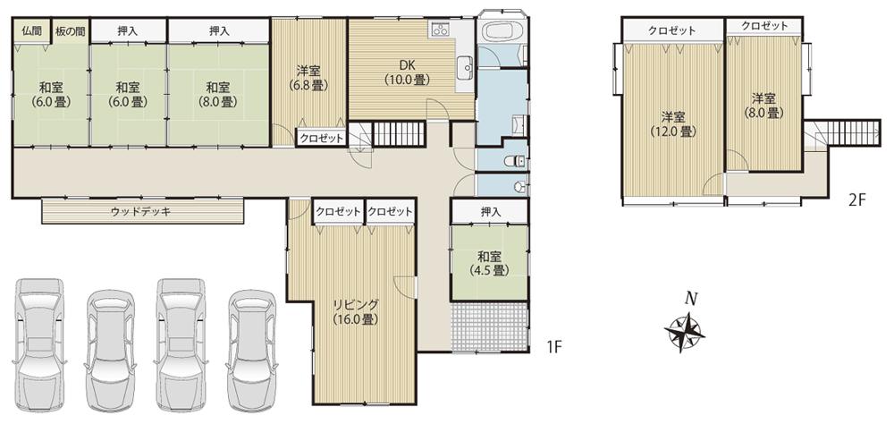 Floor plan. 24,980,000 yen, 7LDK, Land area 323.76 sq m , Building area 210.31 sq m