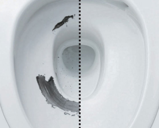 Toilet.  [Sefi on Detect] With less dirt in the ultra-smooth surface and ion power, It is clean Ease because with dirty also be easily washable. (Conceptual diagram)