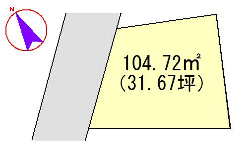 Compartment figure. Land price 10 million yen, Land area 104.72 sq m