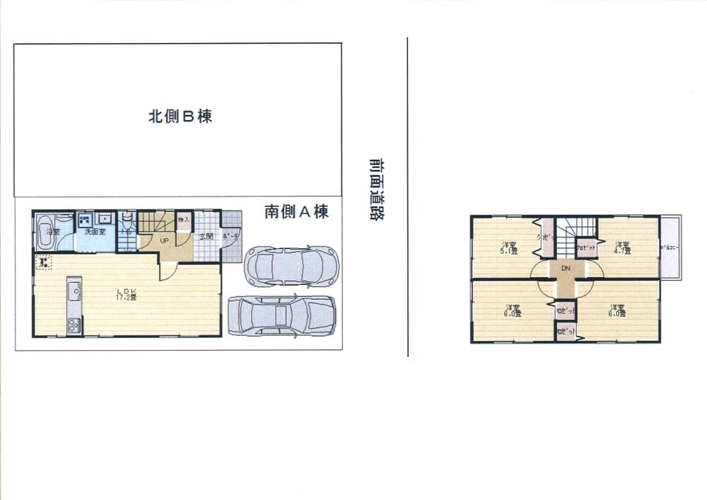 Floor plan. 17,980,000 yen, 4LDK, Land area 95.81 sq m , Building area 89.31 sq m Oshima Building A ・ layout drawing ・ Plan view