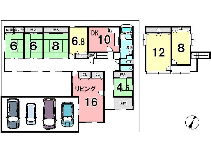 Floor plan. 24,980,000 yen, 7LDK, Land area 323.76 sq m , Building area 210.31 sq m