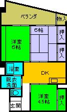Floor plan. 3DK, Price 3.4 million yen, Occupied area 53.16 sq m , Balcony area 7.5 sq m