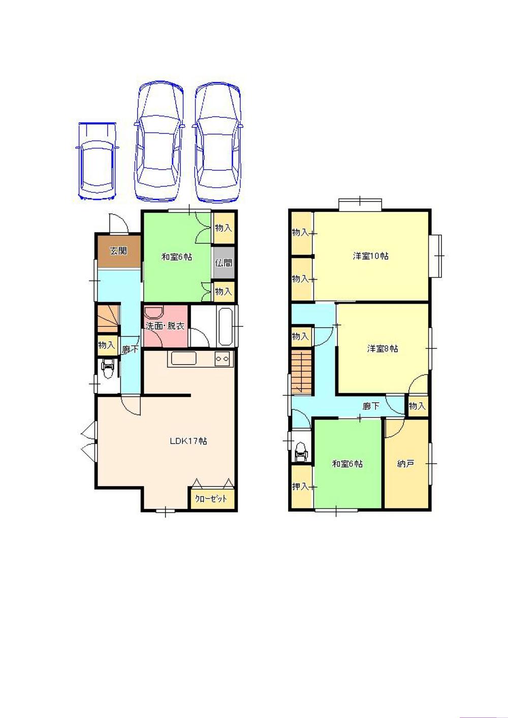 Floor plan. 19,980,000 yen, 4LDK + S (storeroom), Land area 132.23 sq m , Building area 126.3 sq m