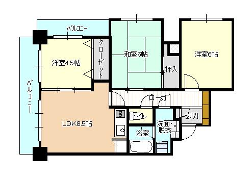 Floor plan. 3LDK, Price 9.8 million yen, Occupied area 59.48 sq m