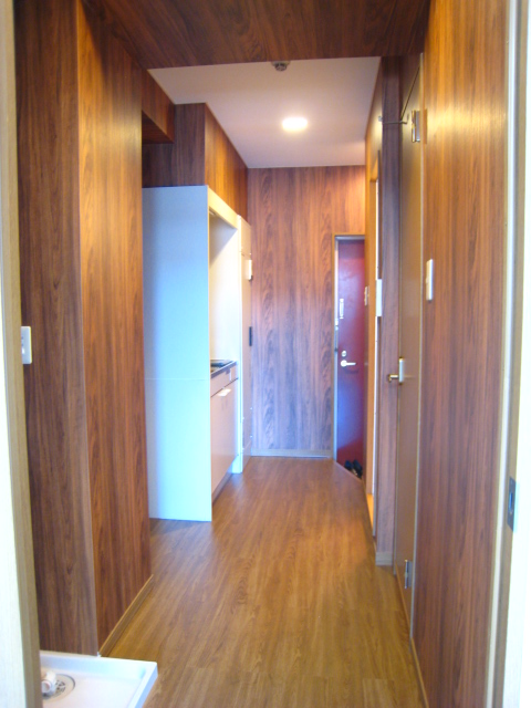 Other room space. Hallway from the front door is a wood grain hotel like atmosphere