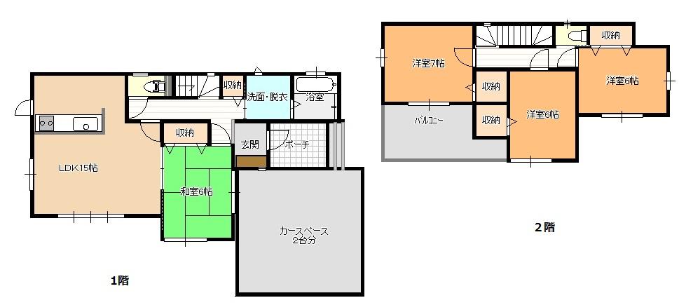 Floor plan. 21,400,000 yen, 4LDK, Land area 140 sq m , Building area 101.32 sq m