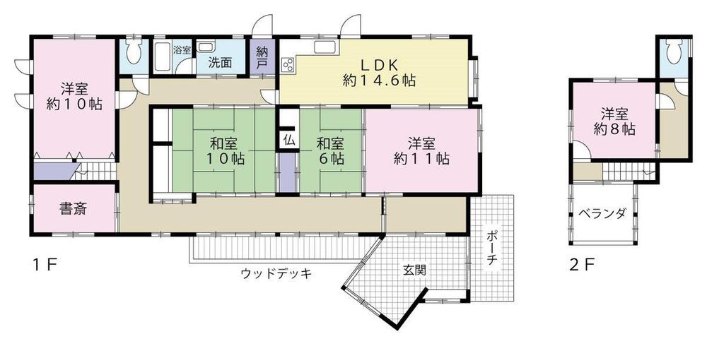 Floor plan. 35 million yen, 5LDK + S (storeroom), Land area 321.36 sq m , Building area 199.61 sq m