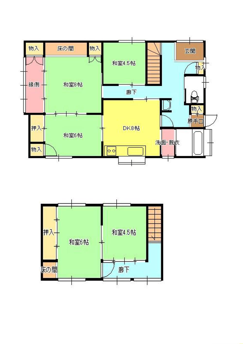 Floor plan. 9.6 million yen, 5DK, Land area 144.69 sq m , Building area 112.27 sq m