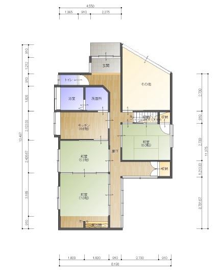Floor plan. 15,450,000 yen, 7DK, Land area 127.74 sq m , Building area 156.01 sq m 1 floor Floor