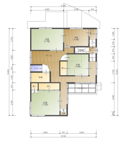 Floor plan. 15,450,000 yen, 7DK, Land area 127.74 sq m , Building area 156.01 sq m 2 floor Floor