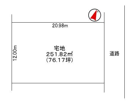 Compartment figure. Land price 34,200,000 yen, Land area 251.82 sq m compartment view