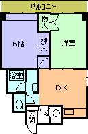 Floor plan. 2DK, Price 4.98 million yen, Occupied area 51.59 sq m , Balcony area 6.5 sq m