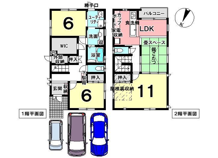 Floor plan. 30,800,000 yen, 3LDK, Land area 116.51 sq m , Building area 104.34 sq m