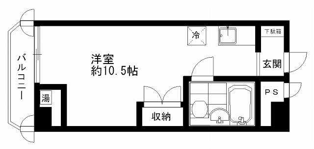 Floor plan. Price 2.3 million yen, Footprint 23 sq m , Balcony area 3.42 sq m