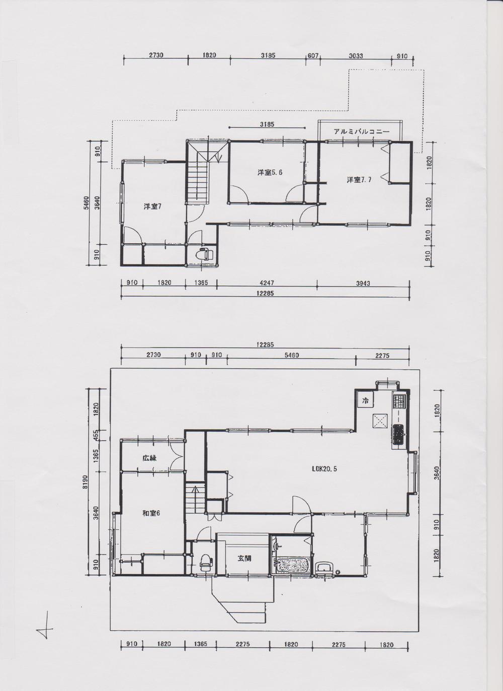 Floor plan. 20,350,000 yen, 4LDK, Land area 154.49 sq m , Building area 125.78 sq m
