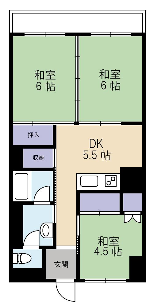 Floor plan. 3DK, Price 3 million yen, Occupied area 50.14 sq m