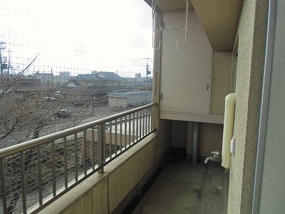 Balcony. There is a private storeroom in the back.