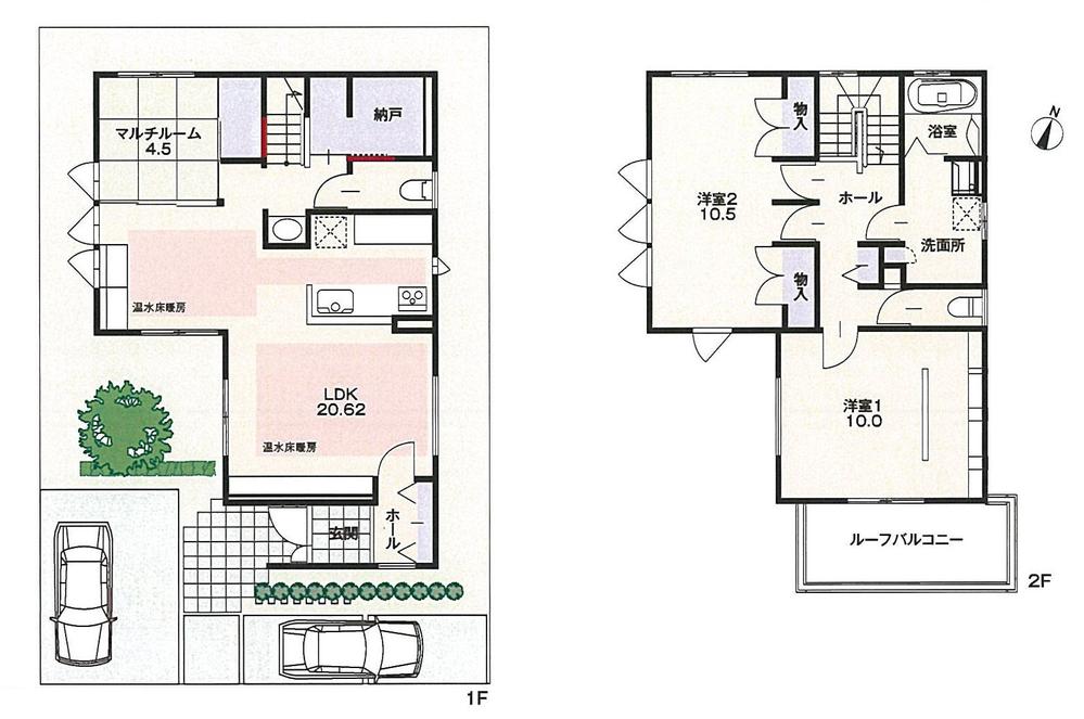Floor plan. 40,500,000 yen, 3LDK + S (storeroom), Land area 140.83 sq m , Building area 116.34 sq m easy-to-use storage plan