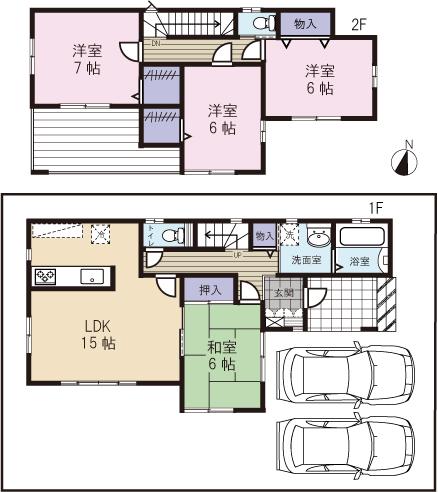 Floor plan. 24.4 million yen, 4LDK, Land area 140 sq m , Building area 101.32 sq m