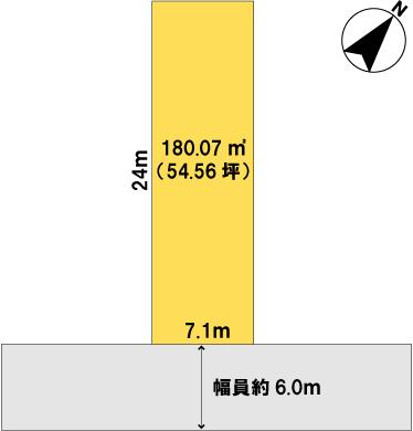 Compartment figure. Land price 12.5 million yen, Land area 180.07 sq m